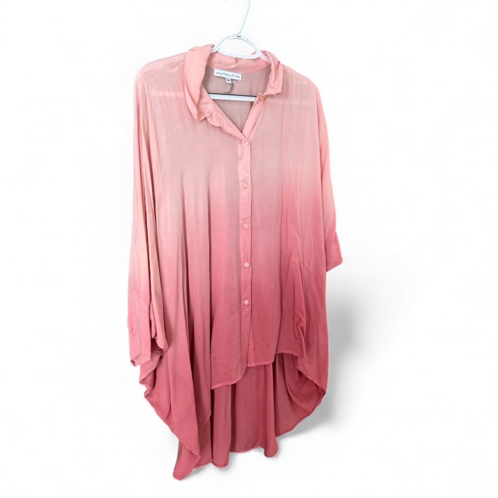 Young Fabulous & Broke Ombre Pink Button Down Shirt